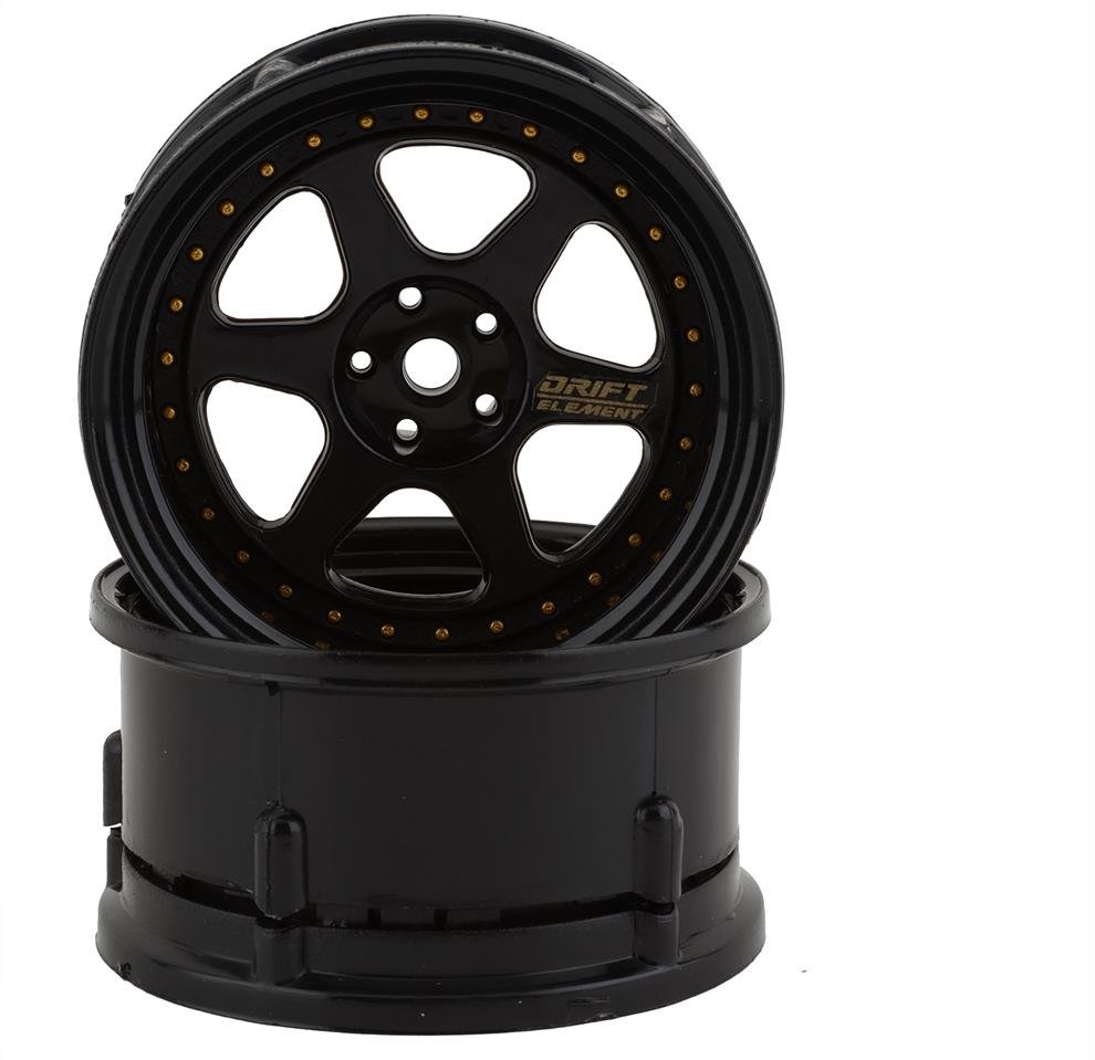DE 6 Spoke Wheel Set - Triple Black w/ Gold Rivets DE 6 Spoke Wheel Set - Triple Black w/ Gold Rivets