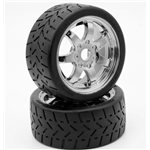 1/8 Gripper 42/100 Belted Mounted Tires 17Mm Chrome Wheels