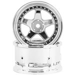 DS Racing Drift Element 5 Spoke Drift Wheels (Triple Chrome) (2) (Adjustab