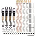 Injora 43mm Threaded Double Barrel Shocks for Axial SCX24 Grey