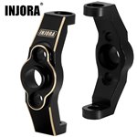 Injora 4g/pcs Black Brass Caster Blocks C Hub Carriers for 1/18 TRX4M (
