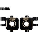 Injora 11g/pcs Black Brass Steering Knuckles Blocks for 1/18 TRX4M (4M-
