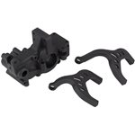 Rc10b6 Ft Laydown Gearbox And Chassis Braces, Carbon
