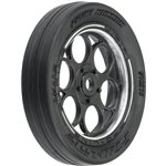 1/16 Front Runner Front Tires MTD 8mm Black/Silver (2): Mini Dra