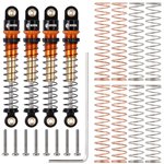 Injora 43mm Aluminum Threaded Double Barrel Shocks Dampers for Axial SC