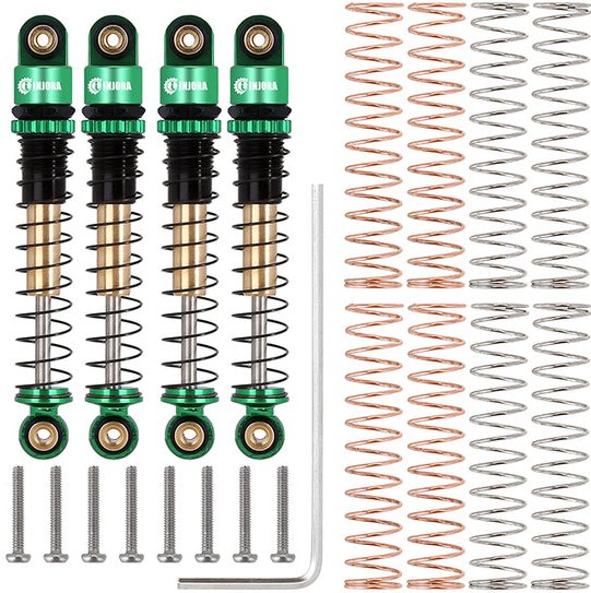 Injora 43mm Aluminum Threaded Double Barrel Shocks Dampers for Axial SC