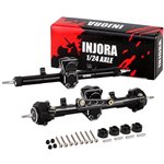Injora +4mm Extended Aluminum Front Rear Axles Set for Axial SCX24 Upgr