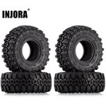 Injora 1.0 56*22mm S5 Soft Rubber Rock Terrain Tires for 1/24 RC Crawle