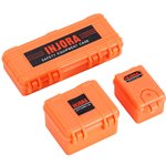 Injora 3pcs Mini Storage Box Equipment Case Scale Accessory for 1/18 1/
