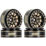 Injora 1.0 Plus 42g/pcs 12-Spoke Brass Beadlock Wheel Rims for 1/24 1/1