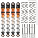 Injora 51mm Aluminum Long Travel Threaded Double Barrel Shocks for Axia