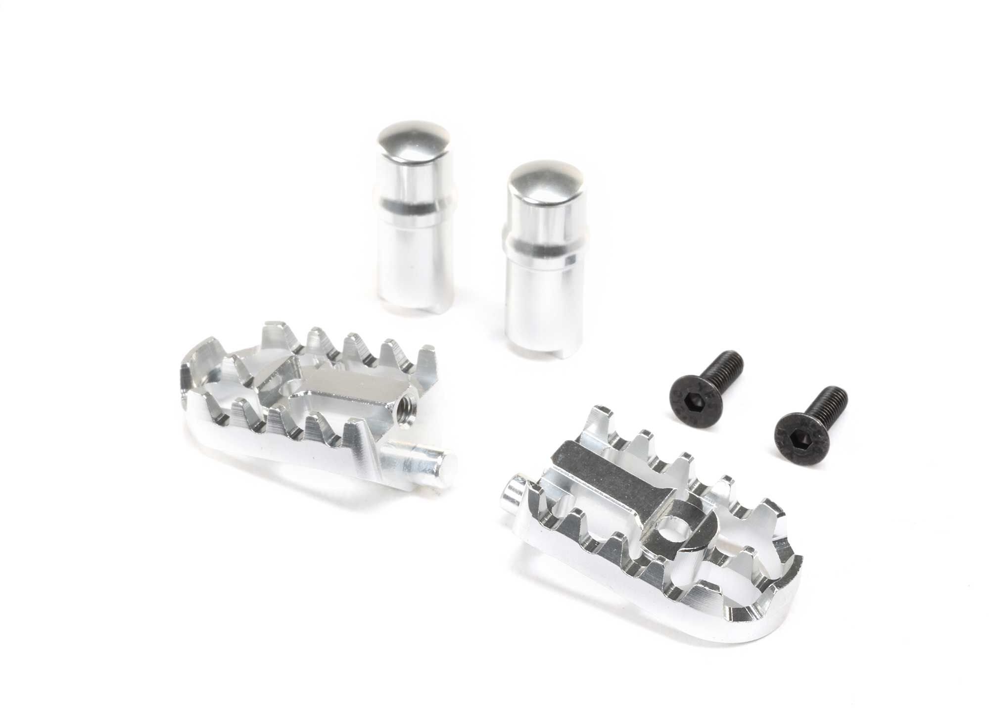 Losi Aluminum Foot Pegs, Silver: Promoto-MX