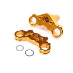 Aluminum Triple Clamp Set, Gold: Promoto-MX