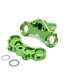 Aluminum Triple Clamp Set, Green: Promoto MX