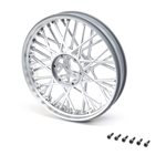 Front Wheel Set, Satin Chrome: Promoto-MX