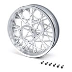 Rear Wheel Set, Satin Chrome: Promoto-MX