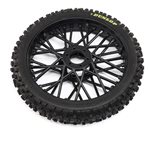 Losi Dunlop MX53 Front Tire Mounted, Black: Promoto-MX