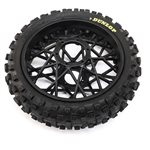 Losi Dunlop MX53 Rear Tire Mounted, Black: Promoto-MX