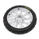 Dunlop MX53 Front Tire Mounted, Chrome: Promoto-MX