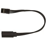 Associated 125Mm Servo Wire Extension, Black, (4.92In)