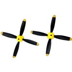 Rage RC 4-Blade Prop W/Spinner (2-Pack); P-51 Obsession