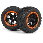 Slyder Mt Wheels/Tires Assembled (Black/Orange)