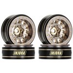 Injora 1.0 Plus 12-Spoke Brass Beadlock Wheels 42g/pcs offset -3.75mm f