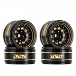 Injora 1.0 39g/pcs Brass Beadlock Wheels Negative Offset 2.65mm for 1/2
