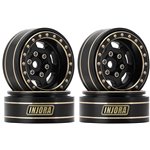 Injora 1.0 Plus 6-Spoke Brass Beadlock Wheels 43g/pcs offset -3.75mm fo