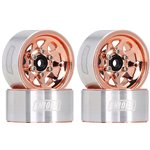 Injora 1.0'' 9-Spokes Stamped Steel Beadlock Wheel Rims for 1/24 RC Cra