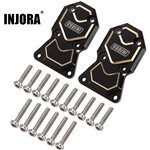 Injora 2pcs 10g/pcs Black Brass Diff Covers For Axial SCX24 AX24