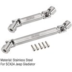 Injora Steel Front Rear Center Drive Shafts for Axial SCX24 Jeep Gladia