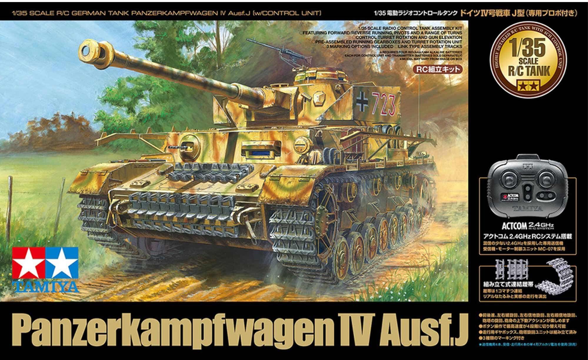 Tamiya 1/35 RC German Tank Panzerkampfwagen IV Ausf.J (w/Control Unit