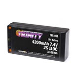 7.4V 4200mAh 2S 110C Shorty LiHV Battery, 5mm Bullets
