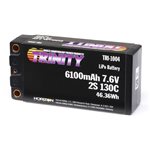 7.6V 6100mAh 2S 130C LiHV Battery, 5mm Bullets