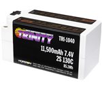 7.4V 11500mAh 2S2P 130C Fat Shorty LiPo Battery, 5mm Bullets