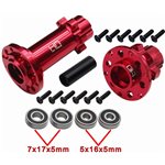 CNC Aluminum Hub Set Red: PM-MX