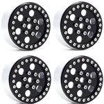 B5 Aluminum 1.9 Beadlock Wheels Super Positive Offset, Black (4)