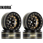 Injora 1.0 Plus Brass Beadlock Wheel for 1/24 1/18 RC Crawler SCX24 TRX