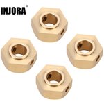 Injora 17mm Brass Wheel Hex Hubs for 1/6 SCX6