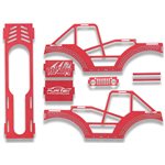 Raptor Aluminum Frame Kit, Red: SCX24