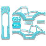 Raptor Aluminum Frame Kit, Blue Aqua: SCX24