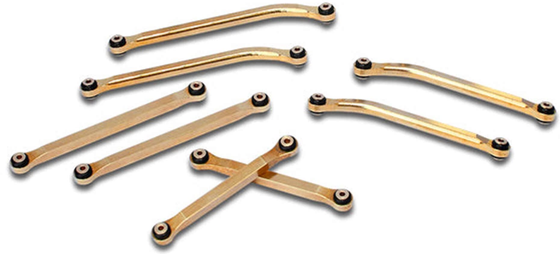 INJORA 8PCS 43g Heavy Brass High Clearance Chassis 4 Link Set - SCX24