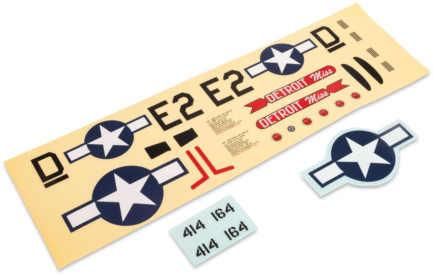 E-Flite Decal Sheet: UMX P-51 \"Detroit Miss\"