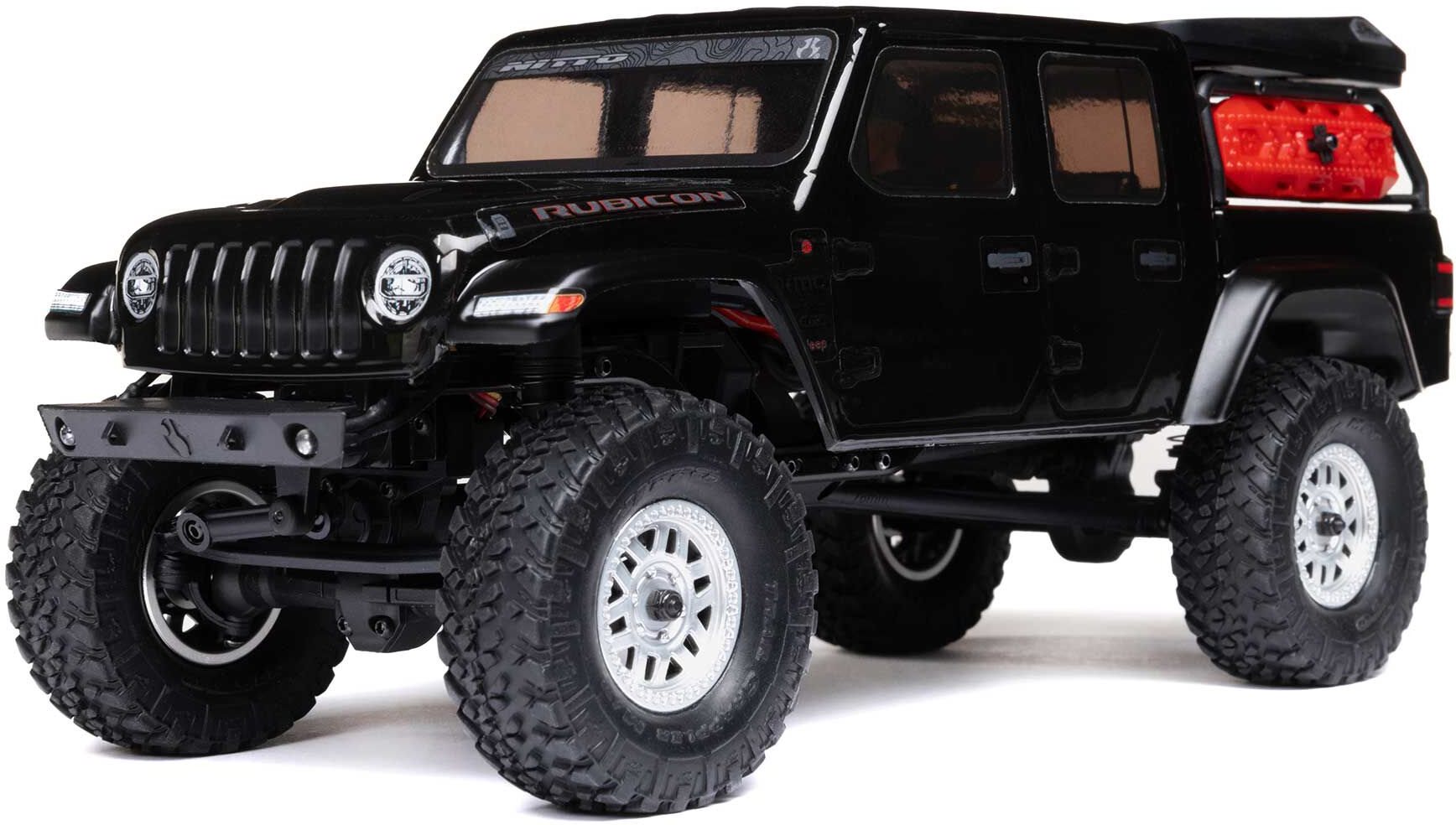 Axial 1/24 SCX24 Jeep JT Gladiator 4WD Rock Crawler Brushed RTR, Black