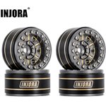 Injora 1.0 47g/pcs Brass Beadlock Wheels Negative Offset 3.15mm for 1/2
