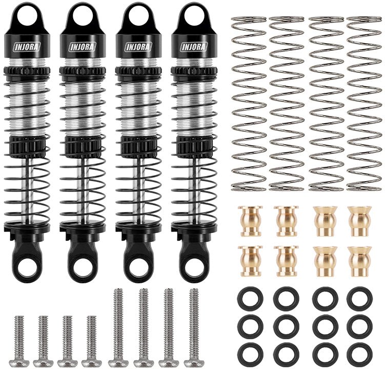 Injora 53mm Aluminum Threaded Oil Filled Shocks for 1/18 TRX4M (4M-24)