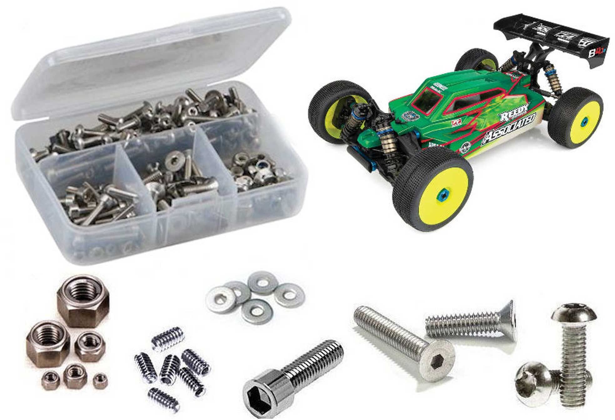RC Screwz Associated RC8B4.1e / Team 1/8th (#80950) Stainless Steel Screw