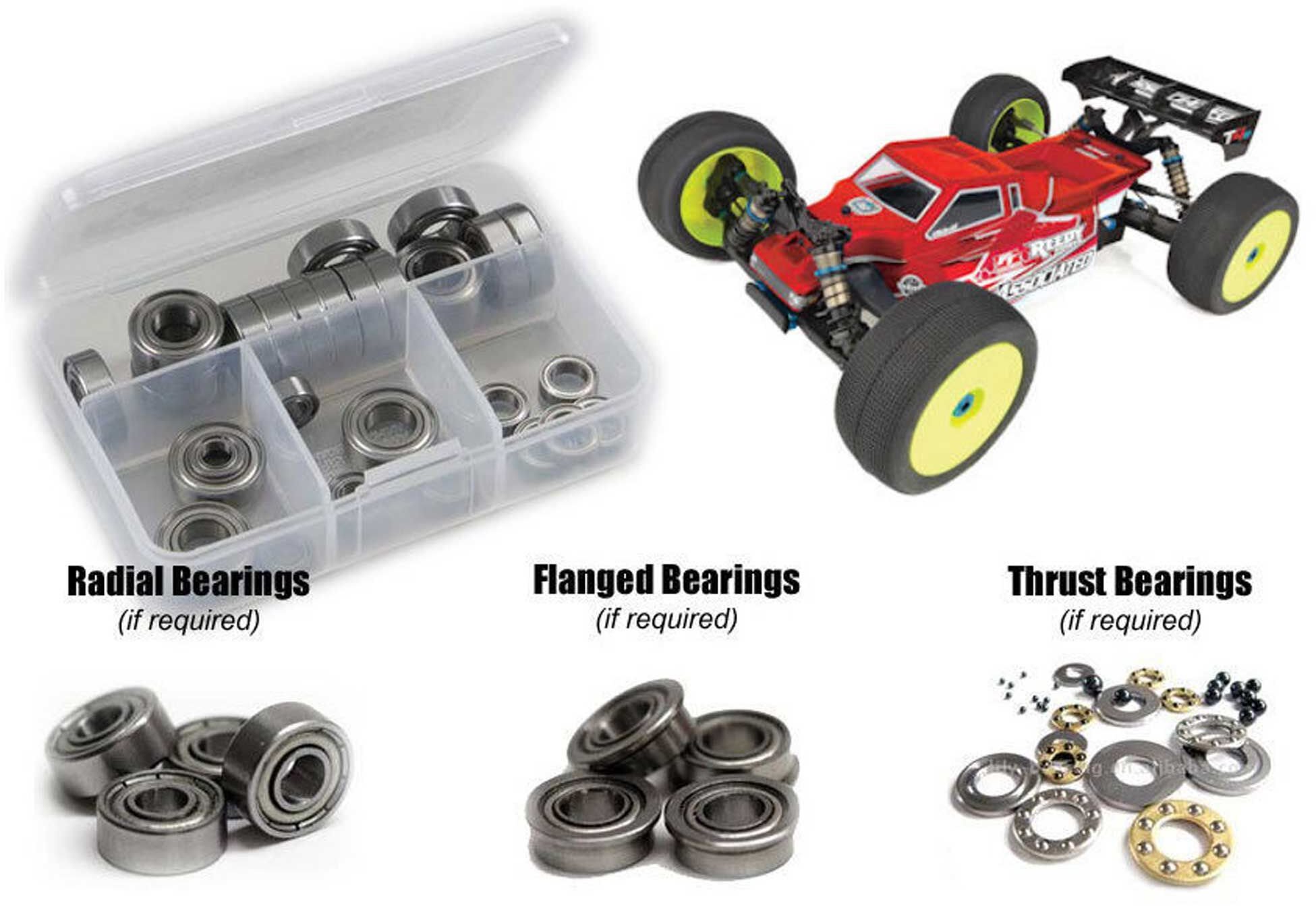 RC Screwz Associated RC8T4e 1/8th (#80948) Rubber Shielded Bearing Kit