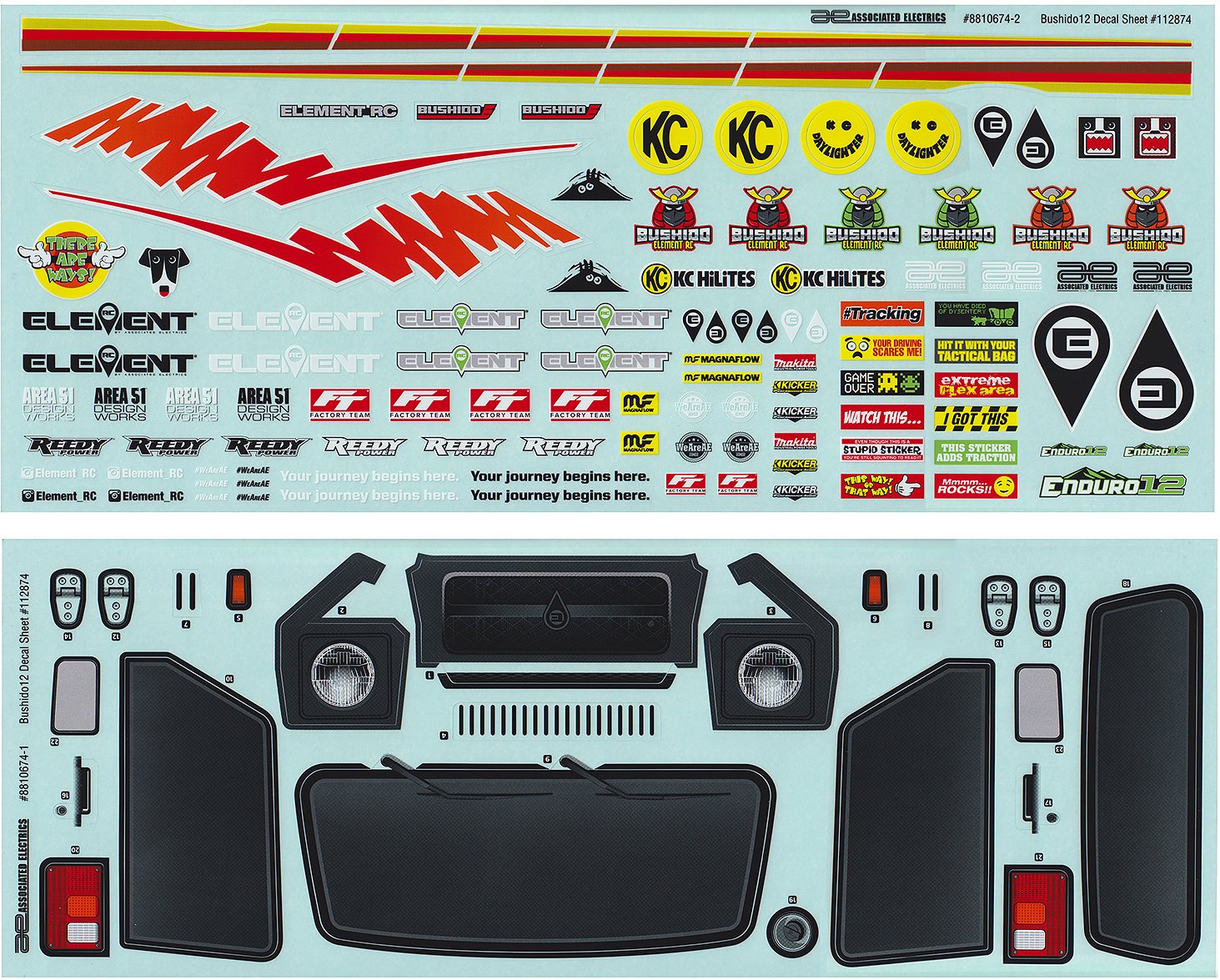 Associated Enduro12, Bushido Decal Sheets